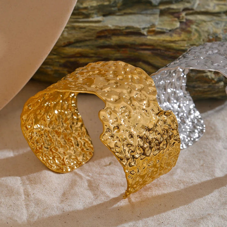 Gold and silver bangle