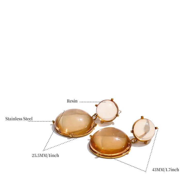 Jewelry item with labeled components on a white background