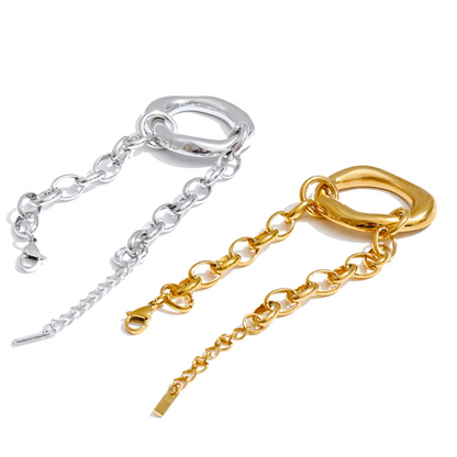 Stainless steel nellie bracelets butterfly clasp.