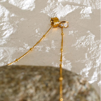A delicate gold chain necklace, stainless steel  waterproof