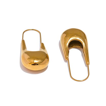 Gold hoop stainless steel tarnish free earrings